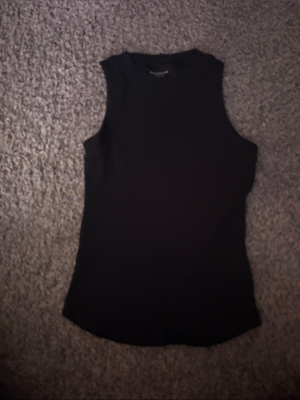 American Eagle Outfitters Black Ribbed Sleeveless Tank Top